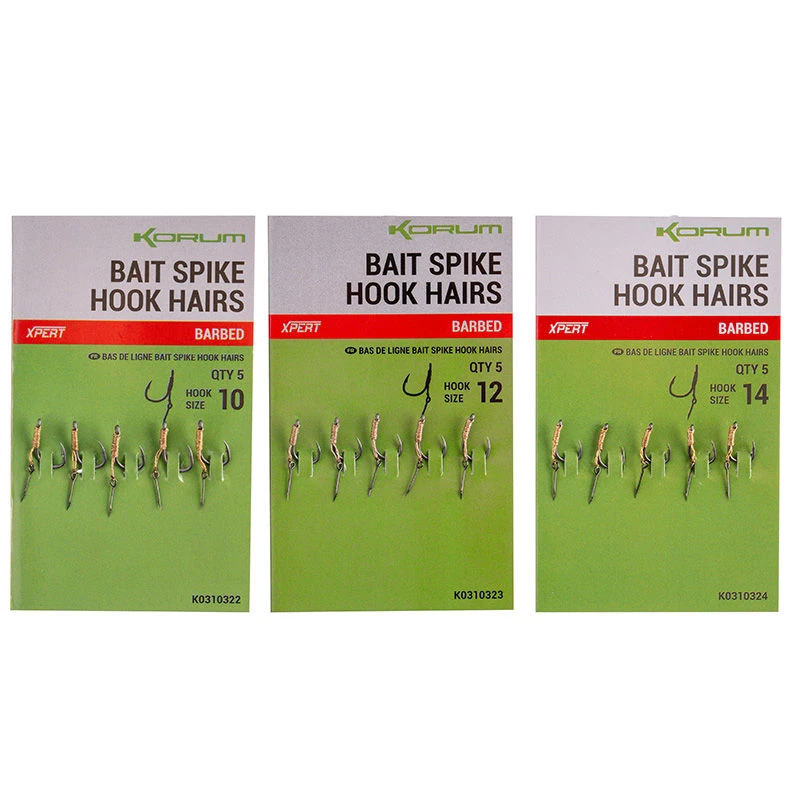 Korum Bait Spike Hook Hairs Barbed